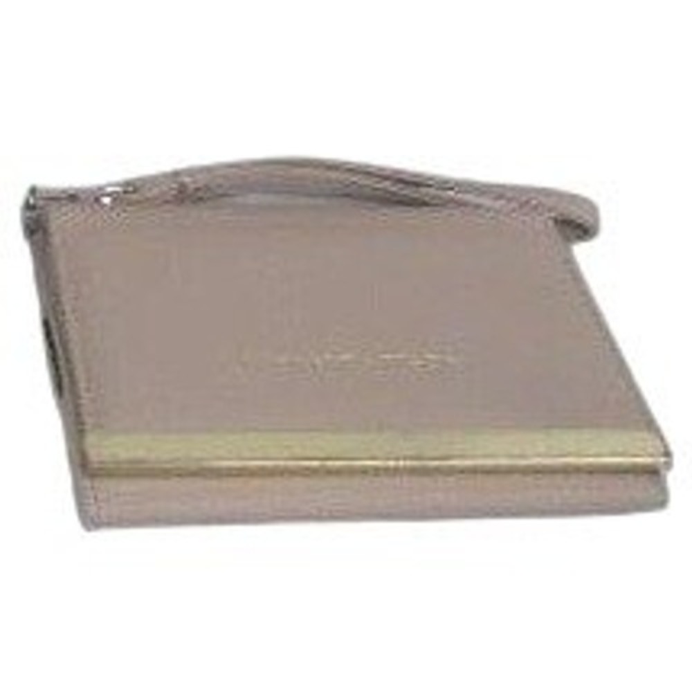 Adrienne Vittadini Wristlet Wallet Taupe Faux Pebbled Leather Bi-fold Gold
